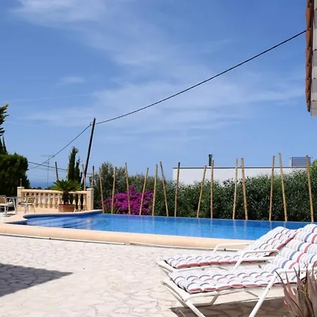 With 4 Bedrooms In With Wonderful Sea View Private Pool Furnished Terrace 4 Km From The Beach